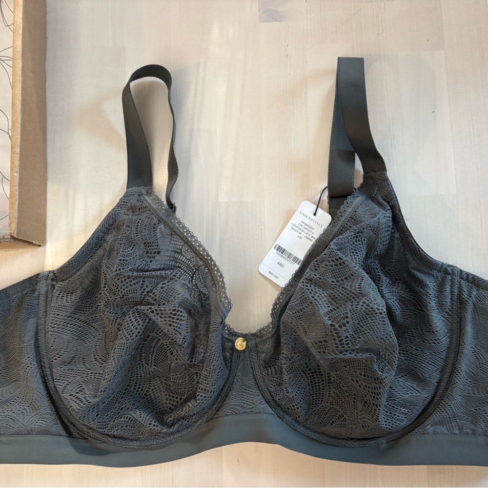 Understance Zoe FlexWire Sheer Lift Bra Shadow 48D